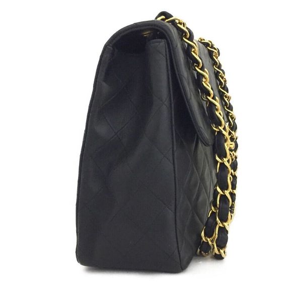 ❌❌ CHANEL Maxi Jumbo 34 Quilted Matelasse XL Lambskin vintage Crossbody flap Bag - Picture 7 of 16